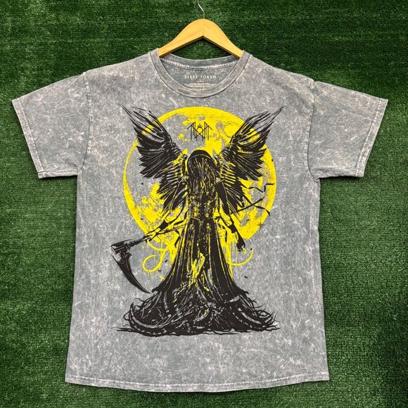 Sleep Token Take Me Back to Eden Reaper Vessel Rock Band Mineral Wash Tee L - Picture 1 of 4